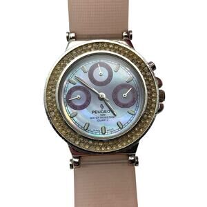 Peugeot 328 Women's Watch 34mm Swarovski Crystal - Fresh Battery - WR3ATM